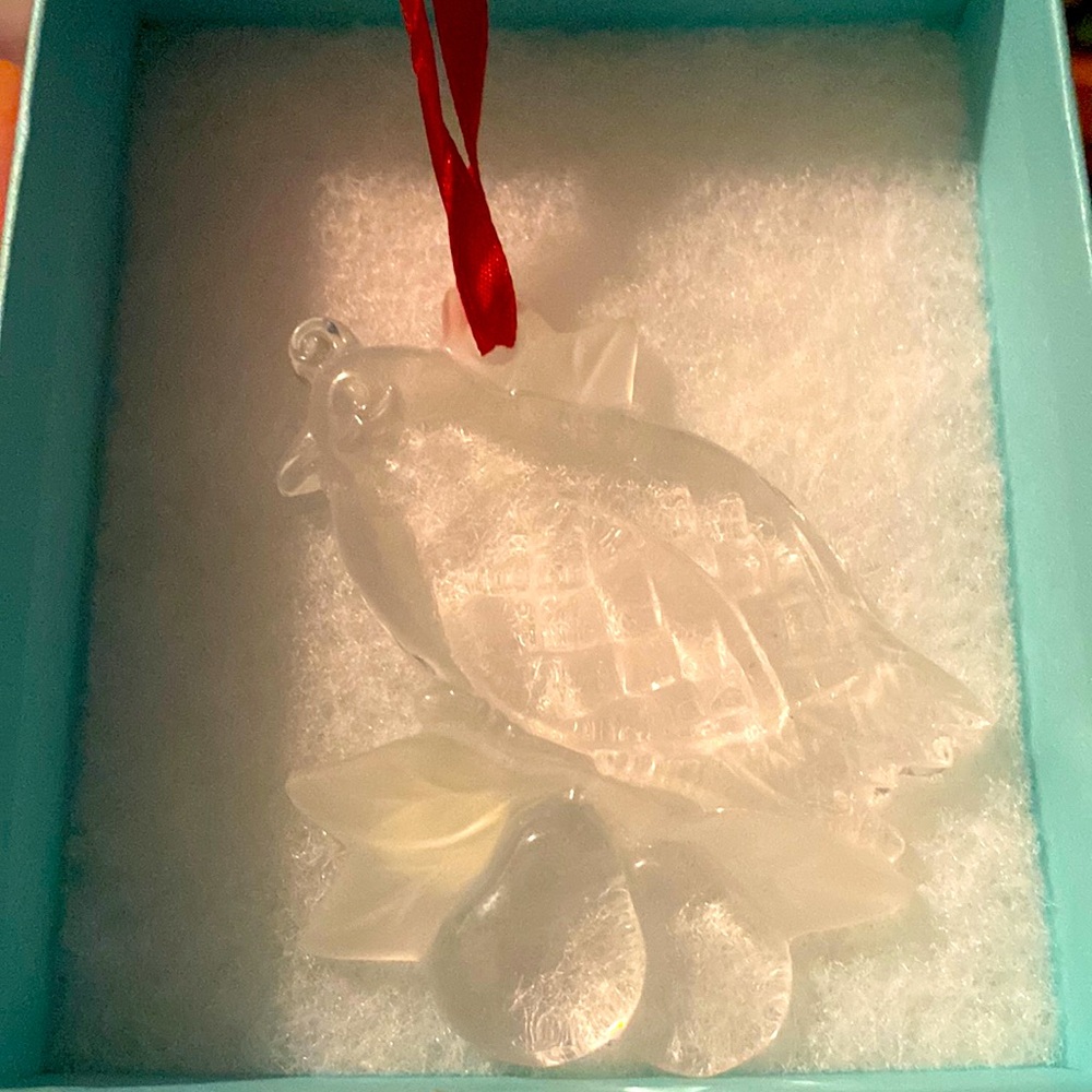 Vintage Tiffany & Co. Crystal Partridge Ornament